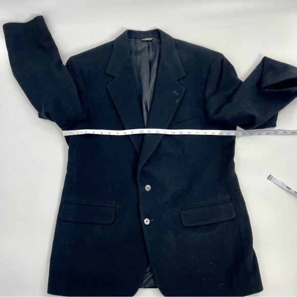Vintage Mens Bill Blass Black 100% Pure CAMEL HAIR Blazer /Sports Coat SIZE 44R - Picture 7 of 16